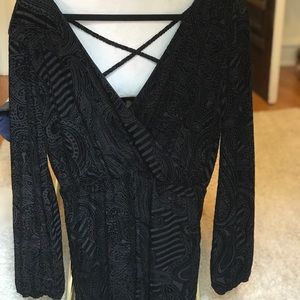 Black Velvet Urban Outfitters Romper